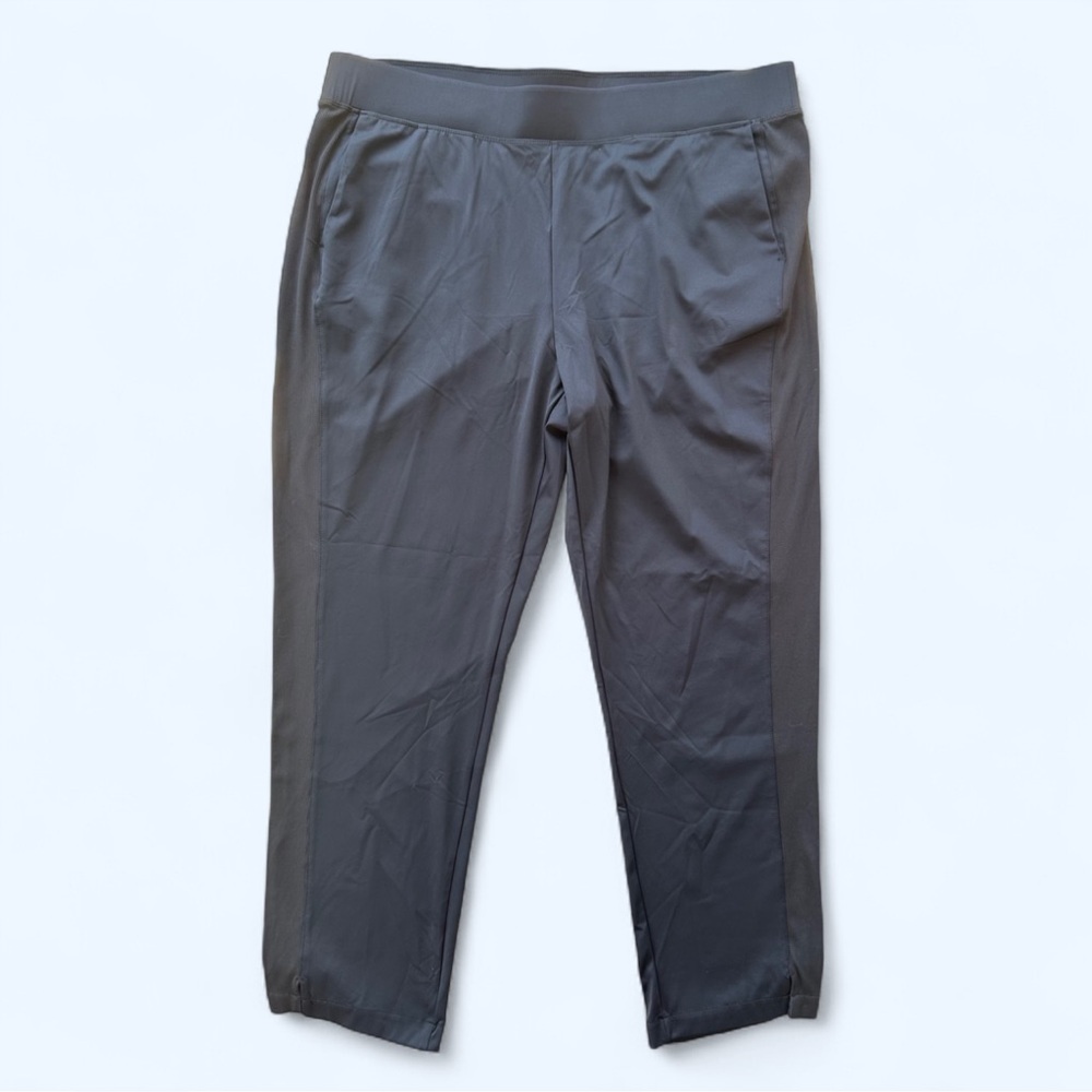 Greg Norman Ribbed Sides Pull On Performance Golf Pants in Black Size XL NWT